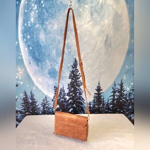 Urban Expressions Faux Leather Cross Body Purse Zip Closure Adjustable Strap